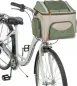 Preview: Hundefahrradkorb vorne mit Außentaschen und Schultergurt, beige/grün