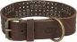 Preview: Rustic Fettleder-Halsband Nieten, extra breit