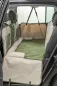 Preview: Wendbare Autoschondecke für Hunde mit Bodenplatte und Sichtfenster