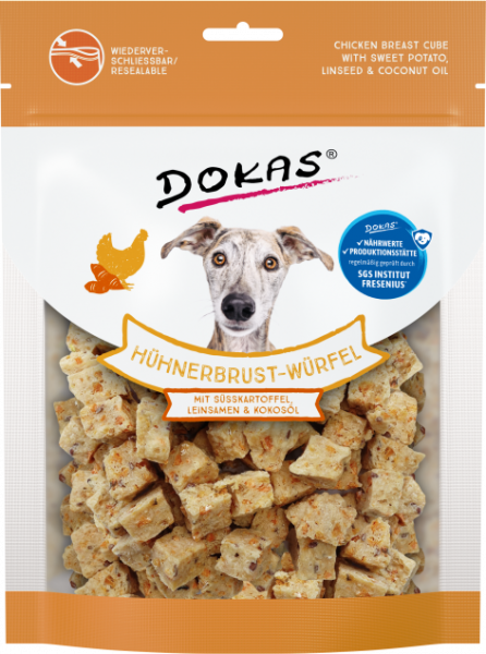 Hühnerbrust-Würfel - Süsskartoffel, Leinsamen, Kokos 150g