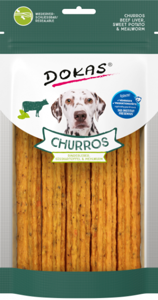 Churros mit Rinderleber, Süßkartoffel & Mehlwurm 150 g