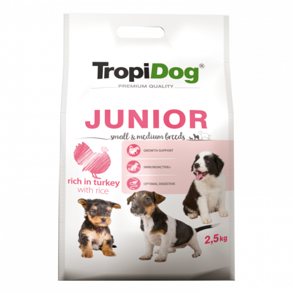Preview: Premium Junior kleine und mittlere Rassen mit Putenfleisch und Reis