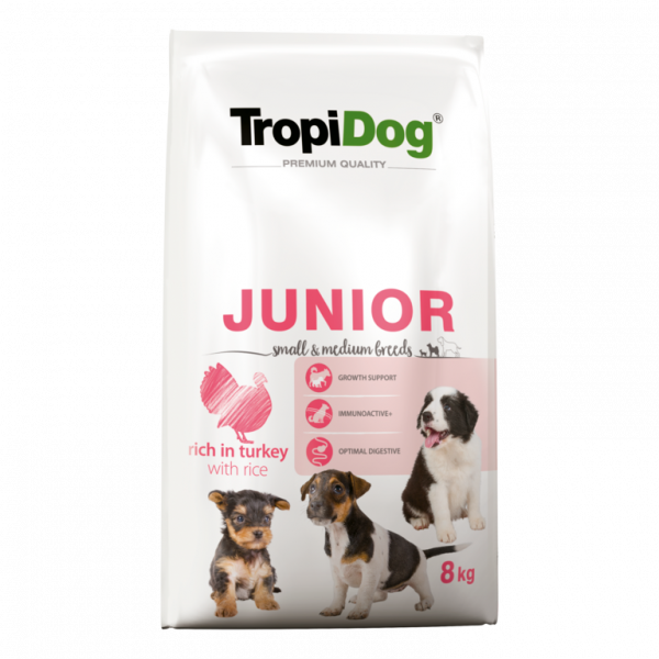 Preview: Premium Junior kleine und mittlere Rassen mit Putenfleisch und Reis