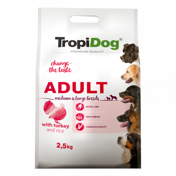 Preview: Ausgewachsene Premium-Hunde große und mittlere Rassen mit Truthahn und Reis