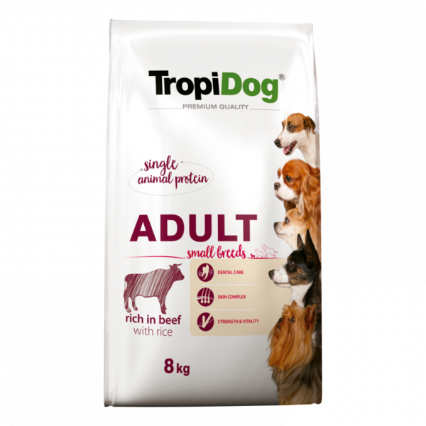 Preview: Premium Adult Hunde – kleine Rassen reich an Rindfleisch mit Reis