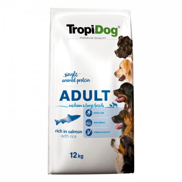 Preview: Premium Adult Hunde – große und mittelgroße Rassen reich an Lachs mit Reis