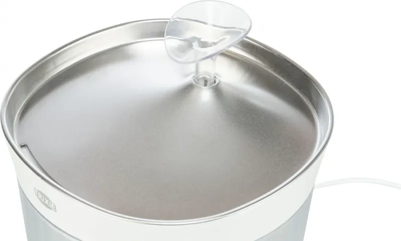 Aqua Clear runder Trinkbrunnen für Hunde mit Edelstahltrinkschale