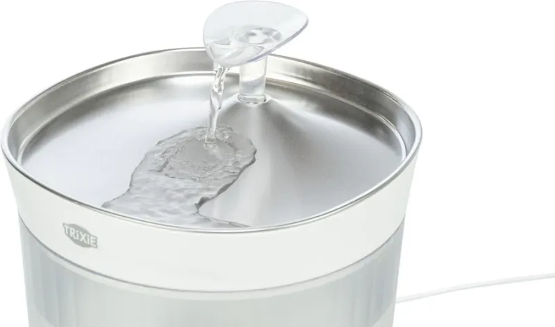 Aqua Clear runder Trinkbrunnen für Hunde mit Edelstahltrinkschale
