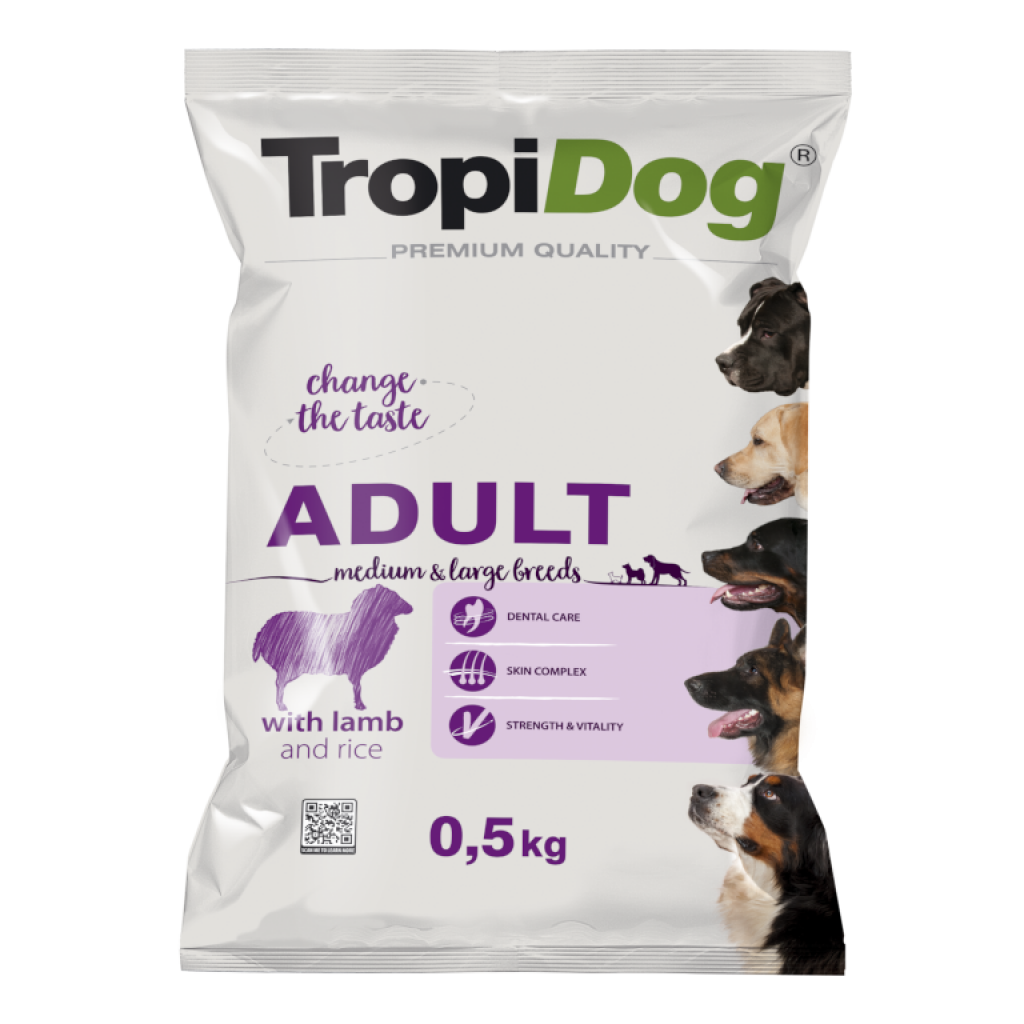 Premium Adult Hunde große und mittelgroße Rassen mit Lammfleisch und Reis