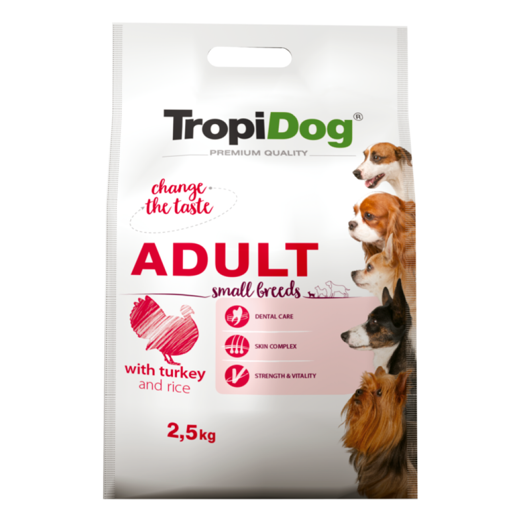 Premium Adult Hunde kleine Rassen mit Truthahn und Reis