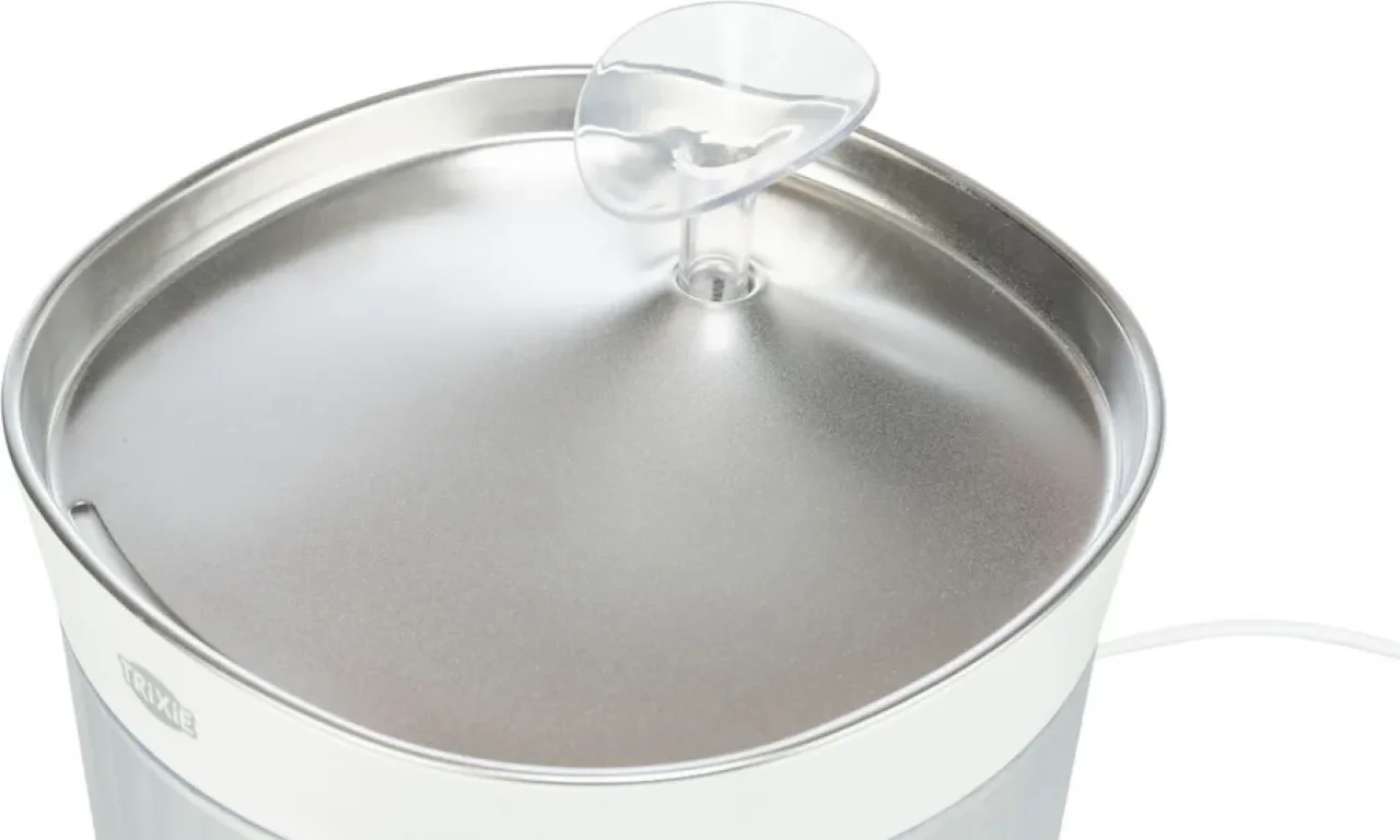 Aqua Clear runder Trinkbrunnen für Hunde mit Edelstahltrinkschale