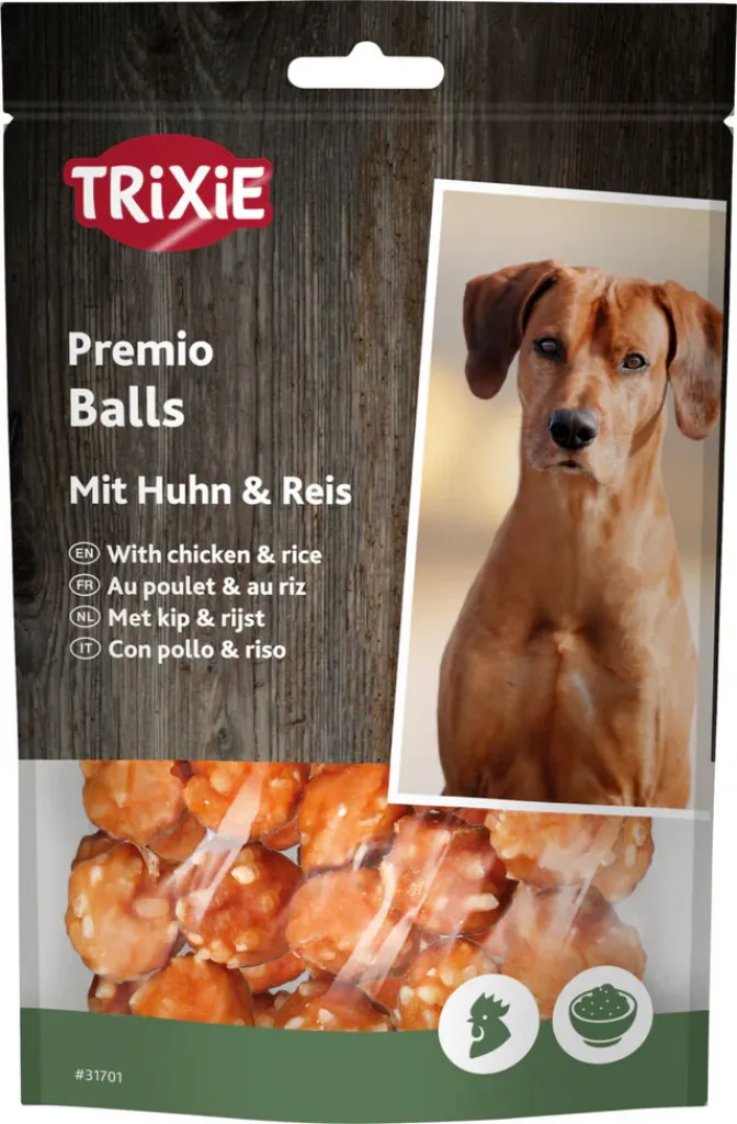 Balls mit Huhn & Reis