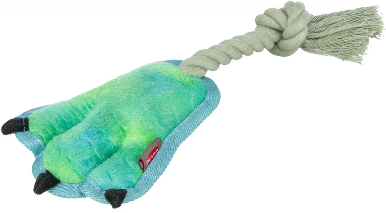 Hundeplüschtier Tatze am Tau