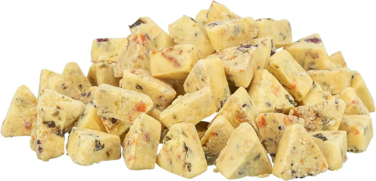 Cheese Triangles, vegetarischer Hundesnack mit Käse, Obst und Gemüse